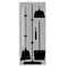 5S Supplies 5S Housekeeping Shadow Board Broom Station Version 1 - Gray Board / Black Shadows No Broom HSB-V1-GRAY/BLACK-BO - alternate 1